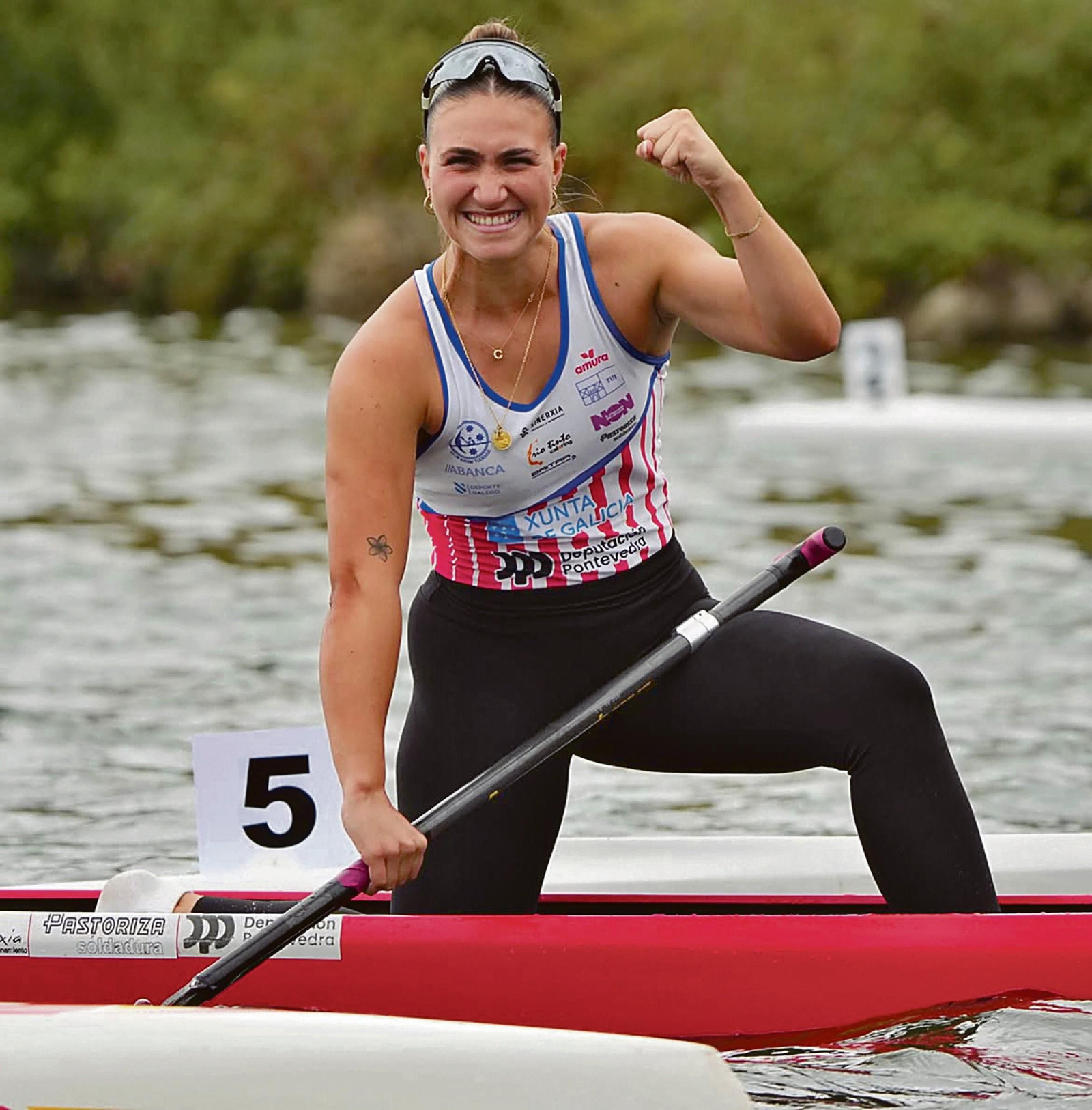 Claudia Couto celebra el oro que obtuvo en el Campeonato de España y que le permitió acceder al Mundial.