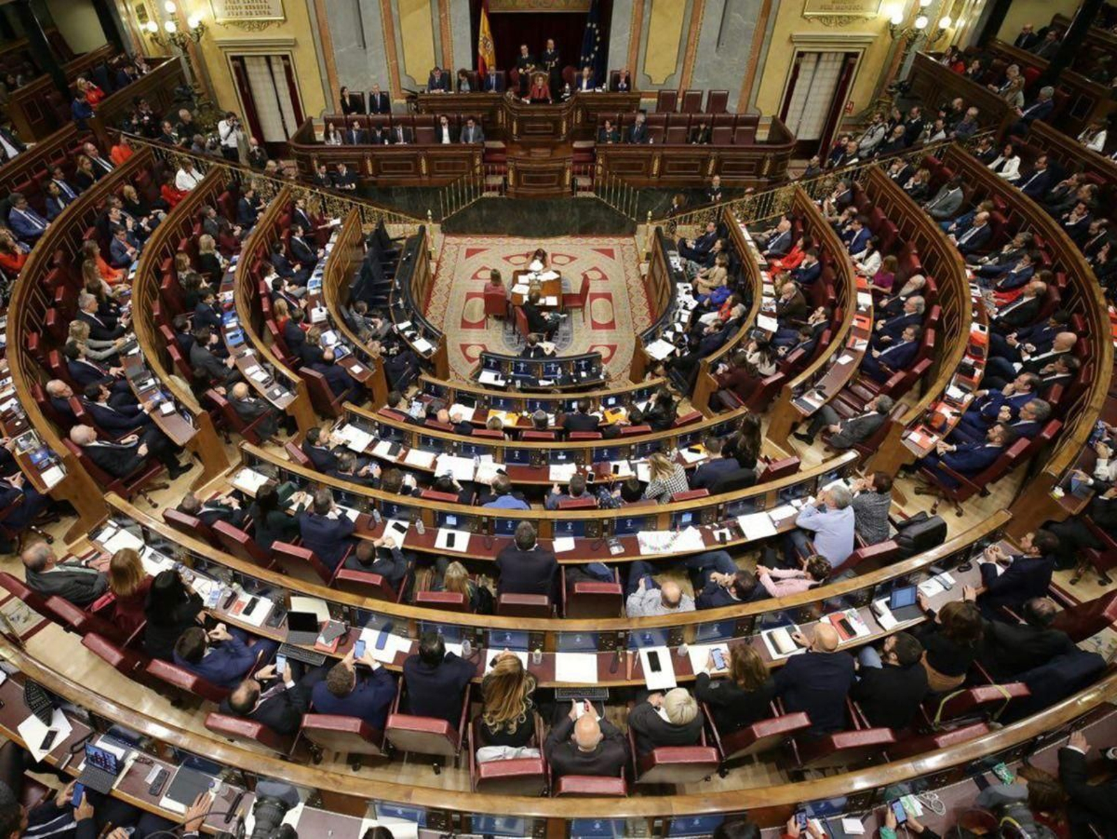 Vista general del Congreso de los Diputados en una de sus últimas sesiones.