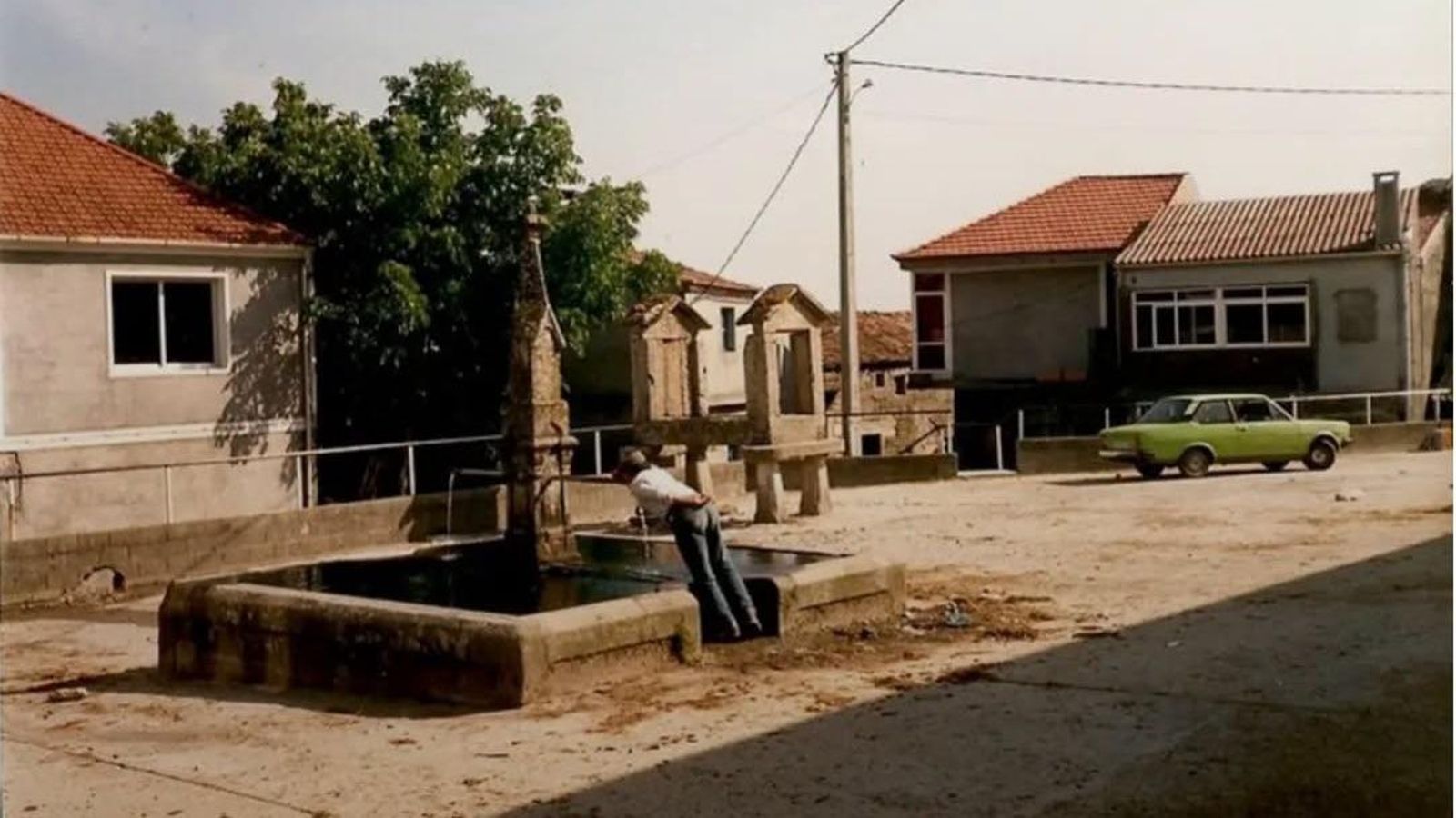 La plaza durante la década de los 80.