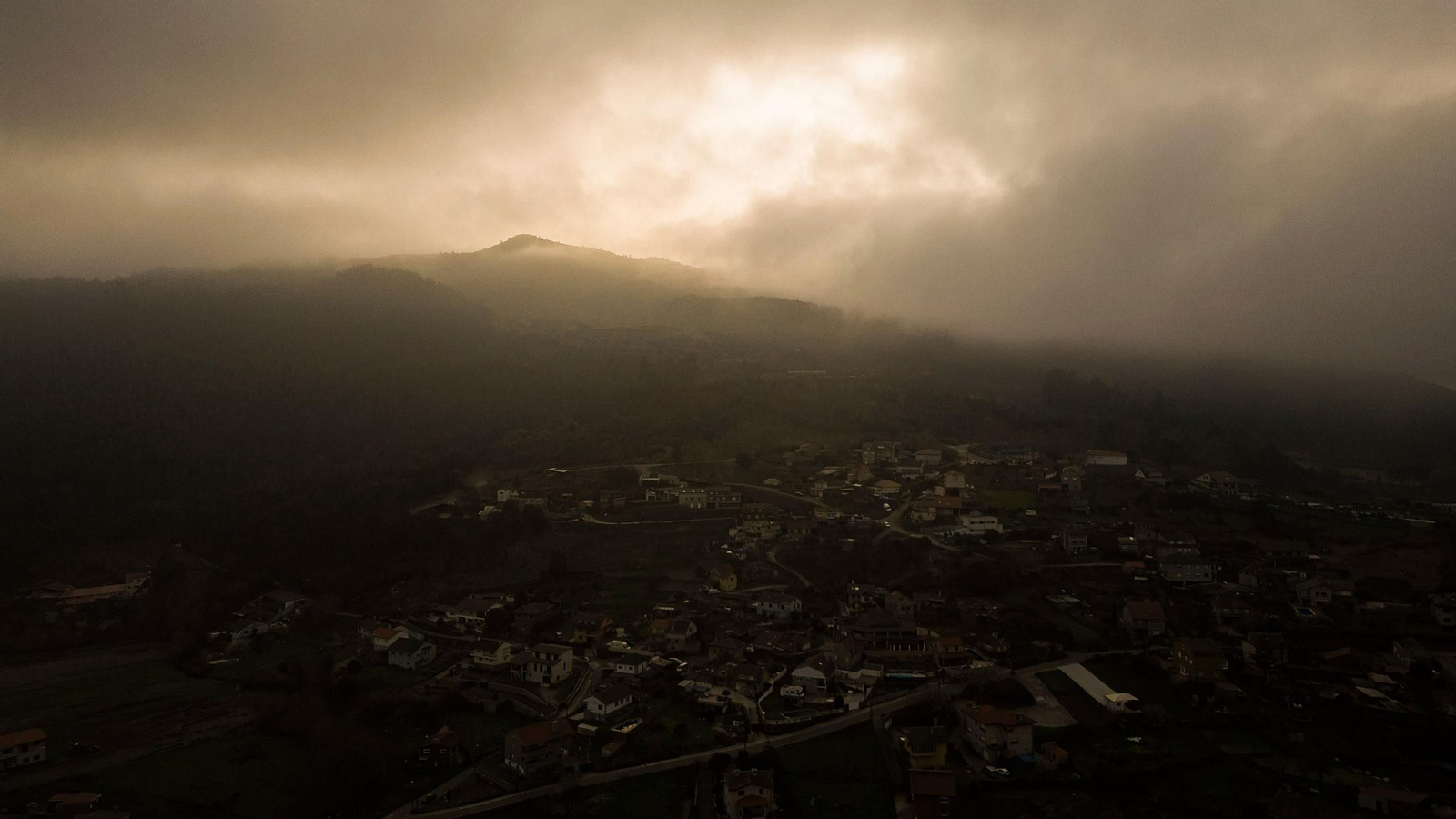 Vista del polvo en suspensión en Vigo