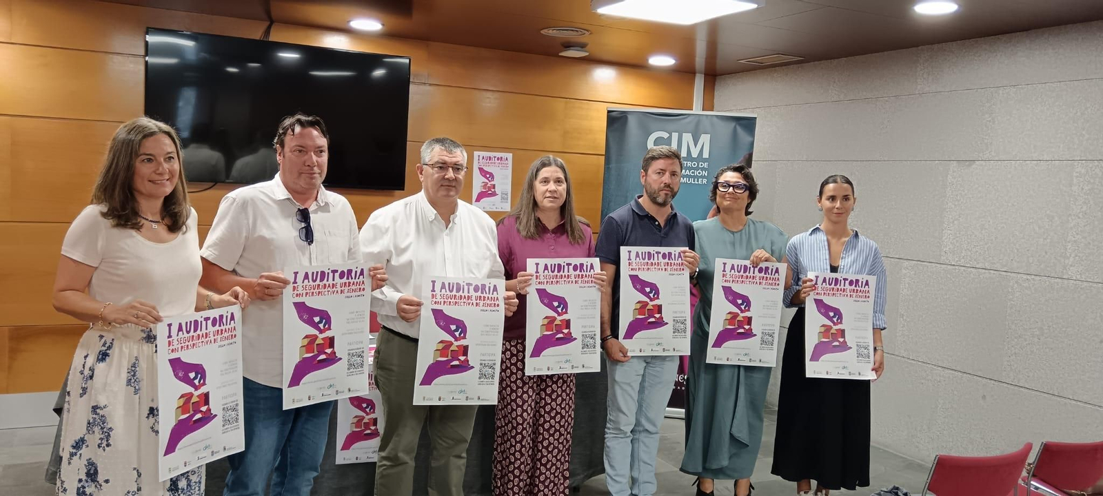 El CIM de la Mancomunidad durante la presentación en Cambados.
