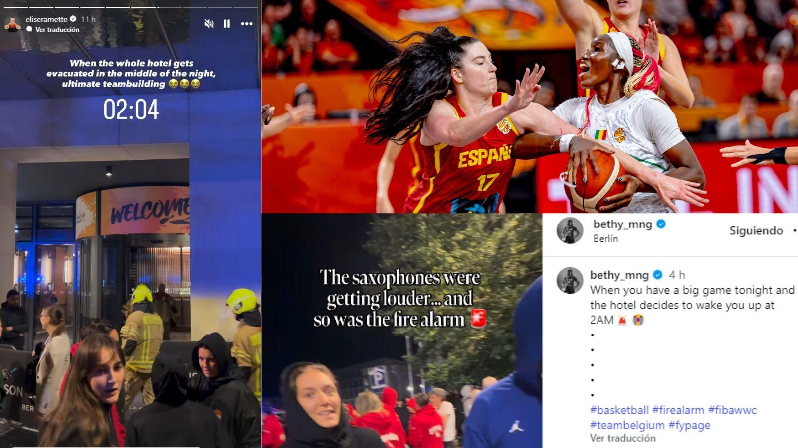 La selección española de baloncesto tuvo que ser desalojada de su hotel en plena madrugada.