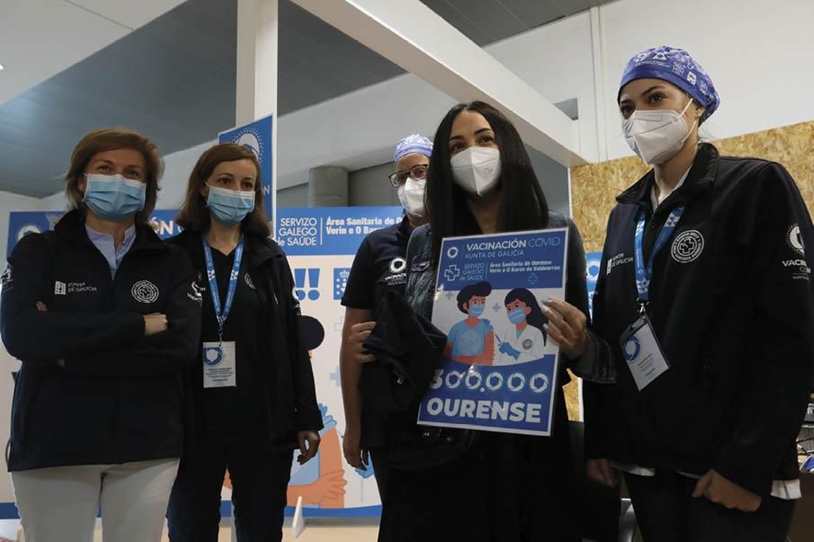 Josefa Araújo, Verónica Civeira, Eva Padrón, Esperanza Figueroa y Melania Fraga.