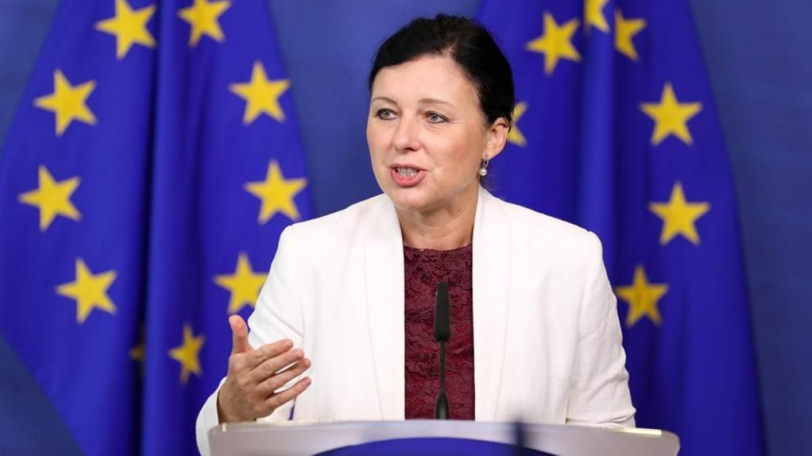 La vicepresidenta de Valores y Transparencia de la Comisión Europea, Vera Jourová.