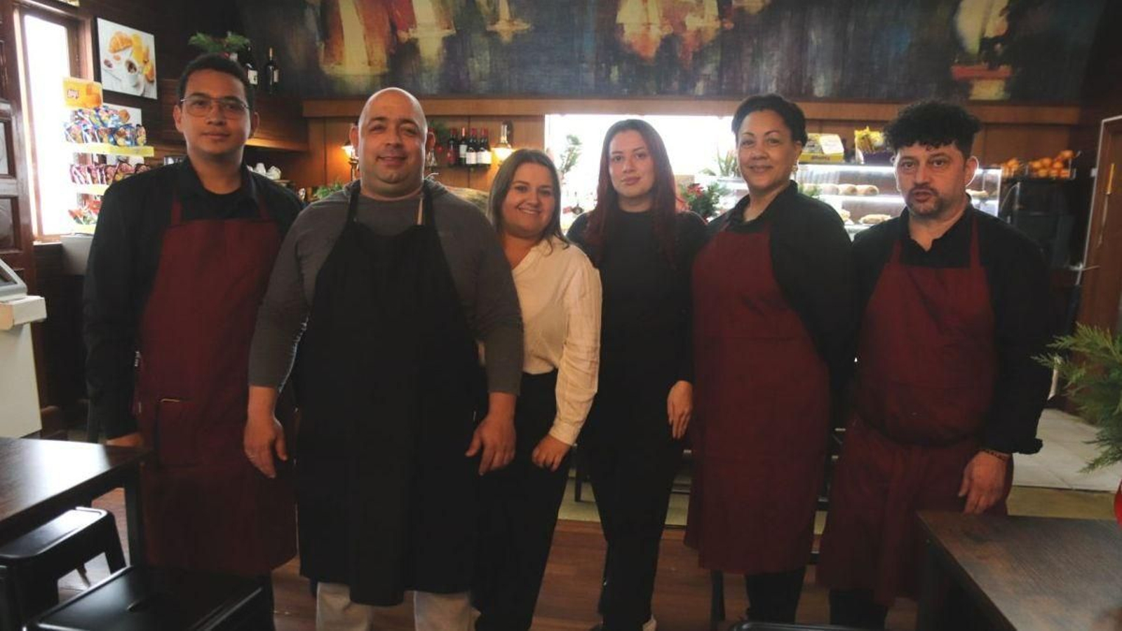 El equipo hostelero del Náutico.