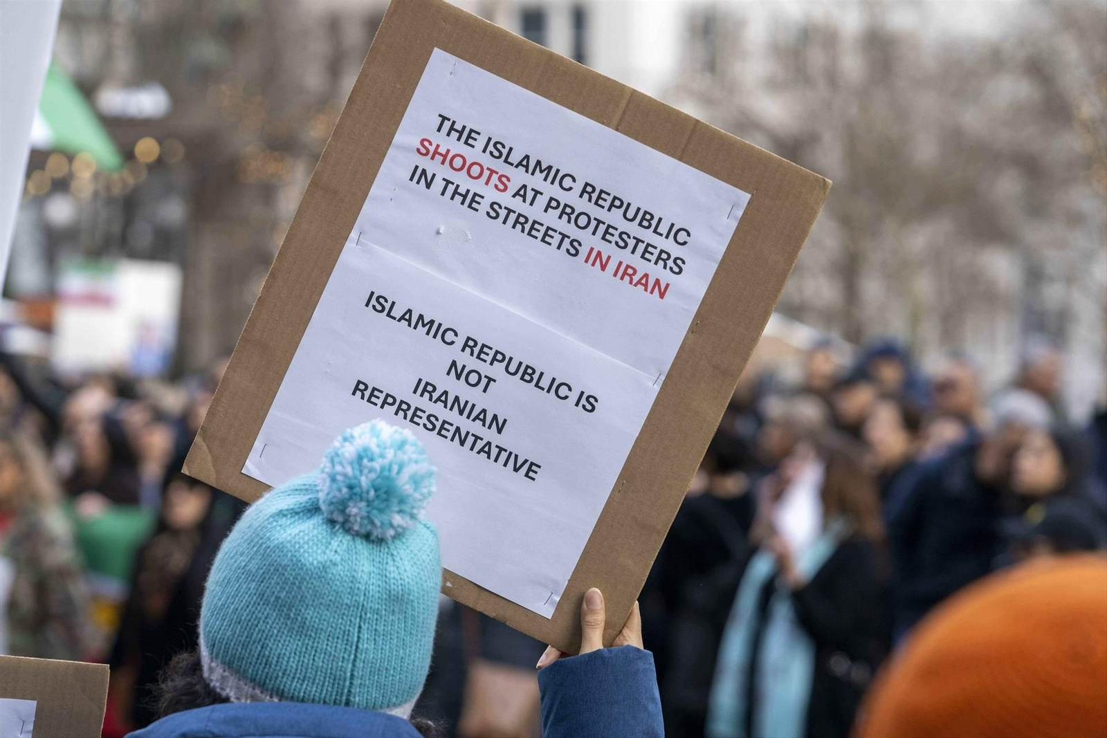 Manifestación contra el gobierno de Irán