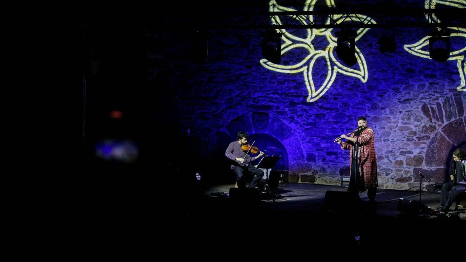 Cupeiro, durante su concierto del viernes en Valdeorras.