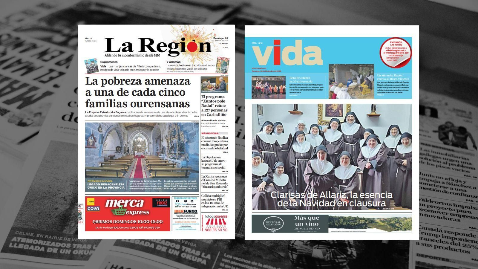 Las portadas de La Región de este domingo, 28 de diciembre