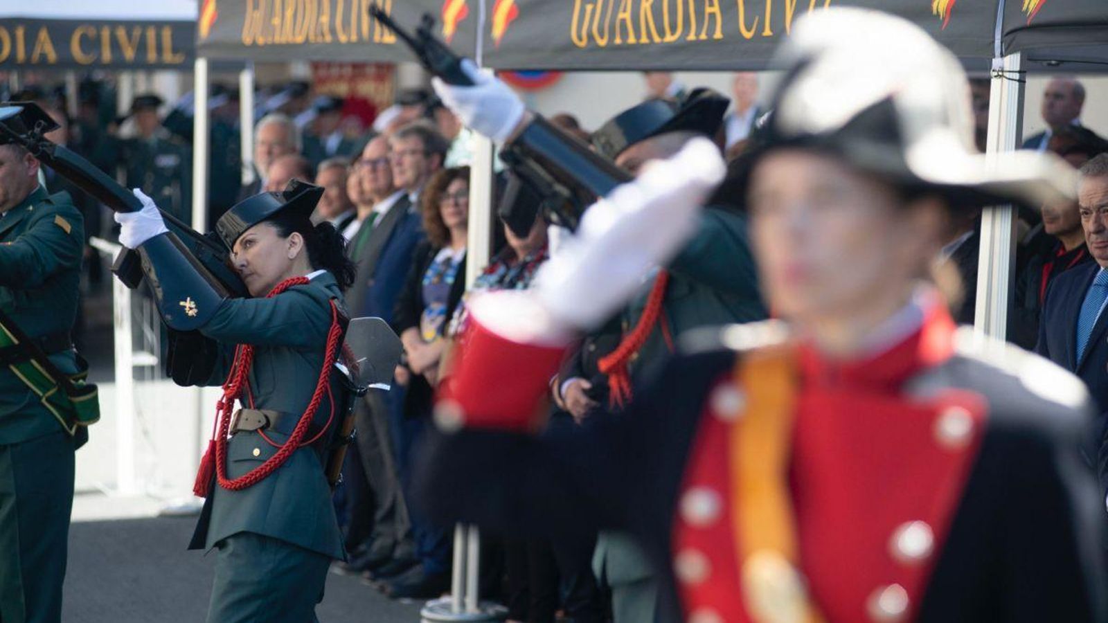 Momento del acto en la Comandancia de la Guardia Civil
