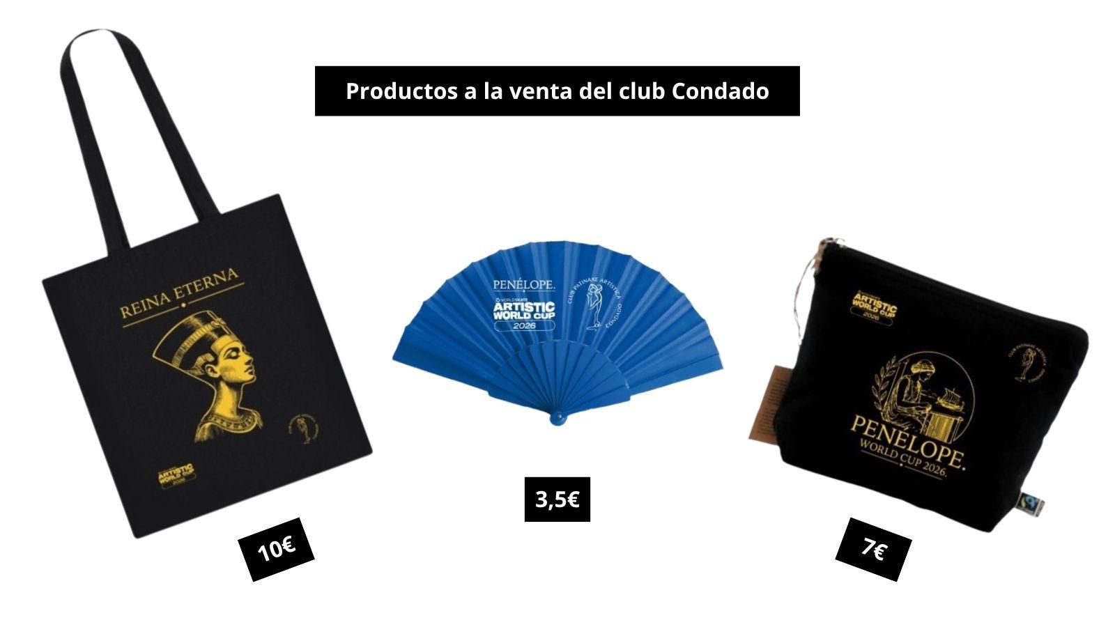 Los productos a la venta por el Club Condado.