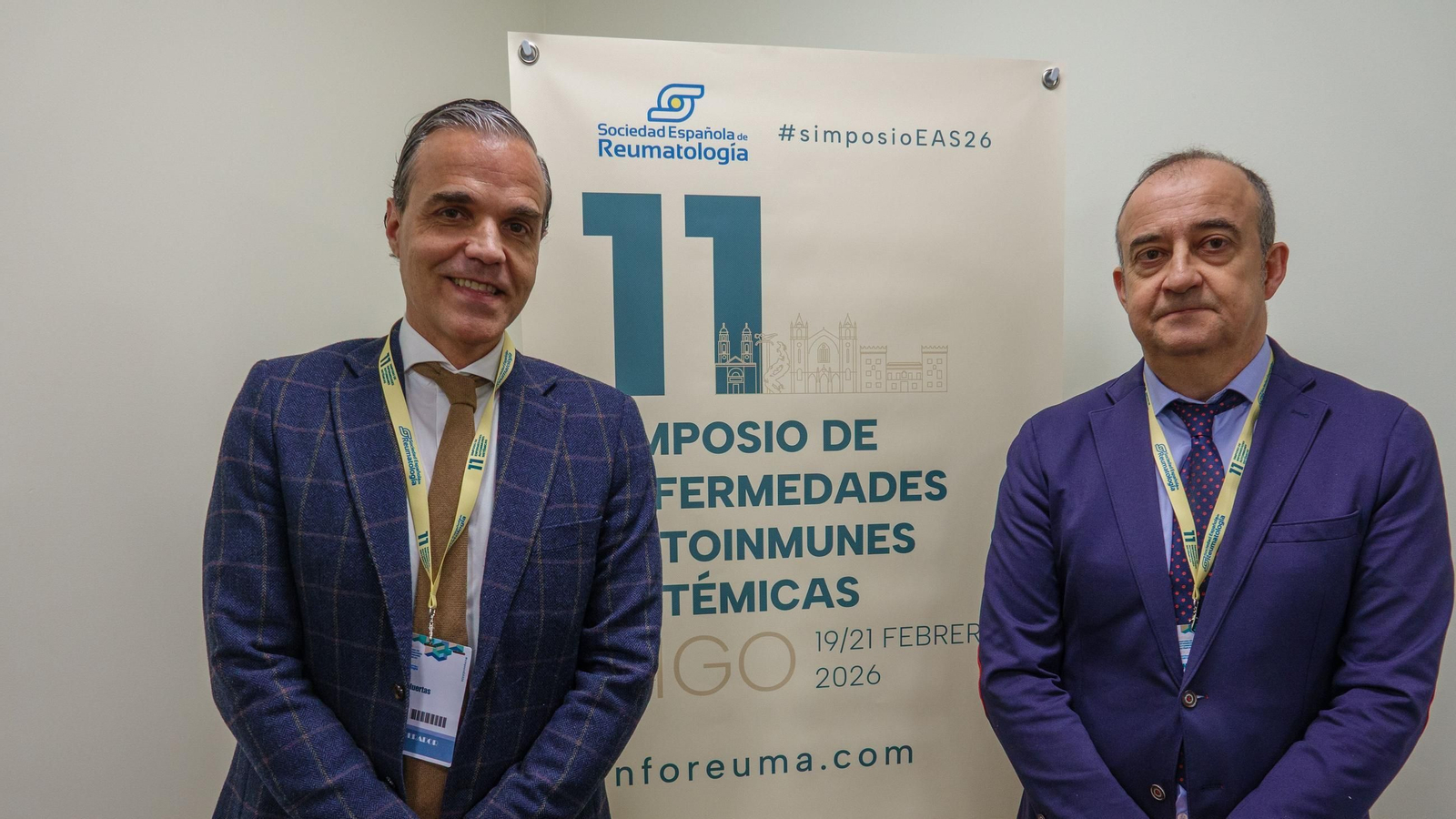 Marcos Paulino Huertas y José María Pego, ayer en el simposio.