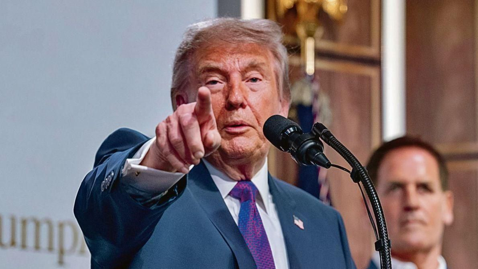 El presidente de Estados Unidos, Donald Trump, durante la rueda de prensa.