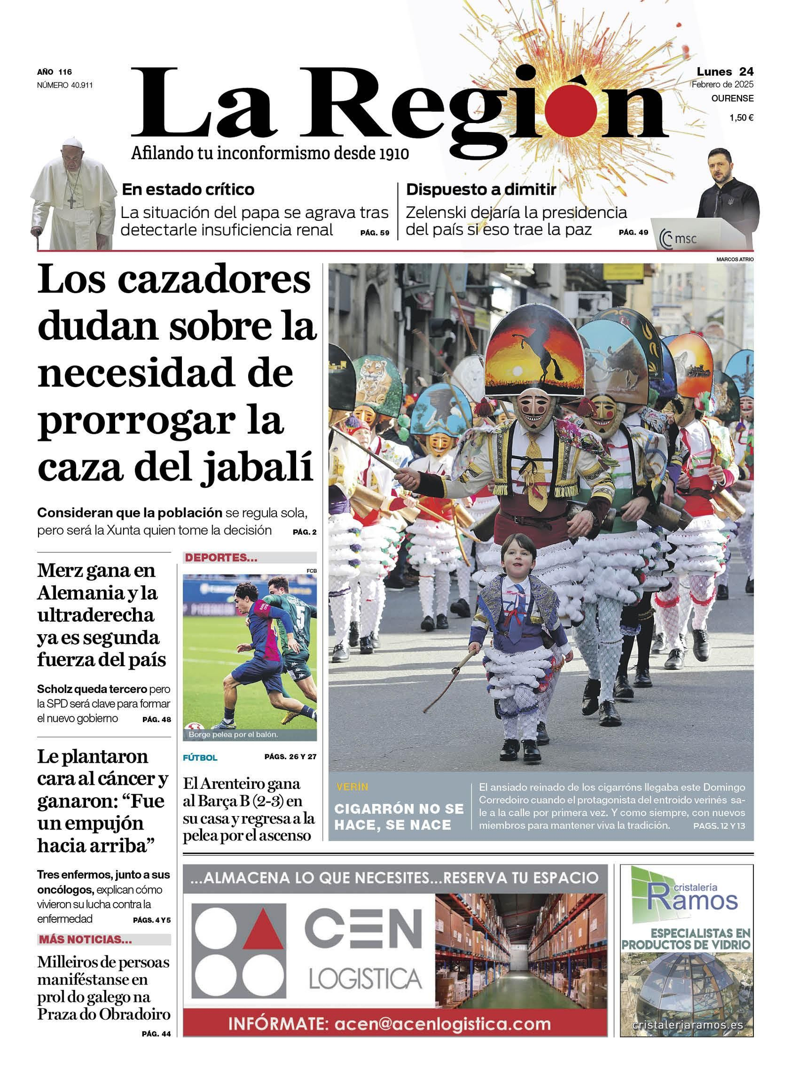 La portada de hoy.
