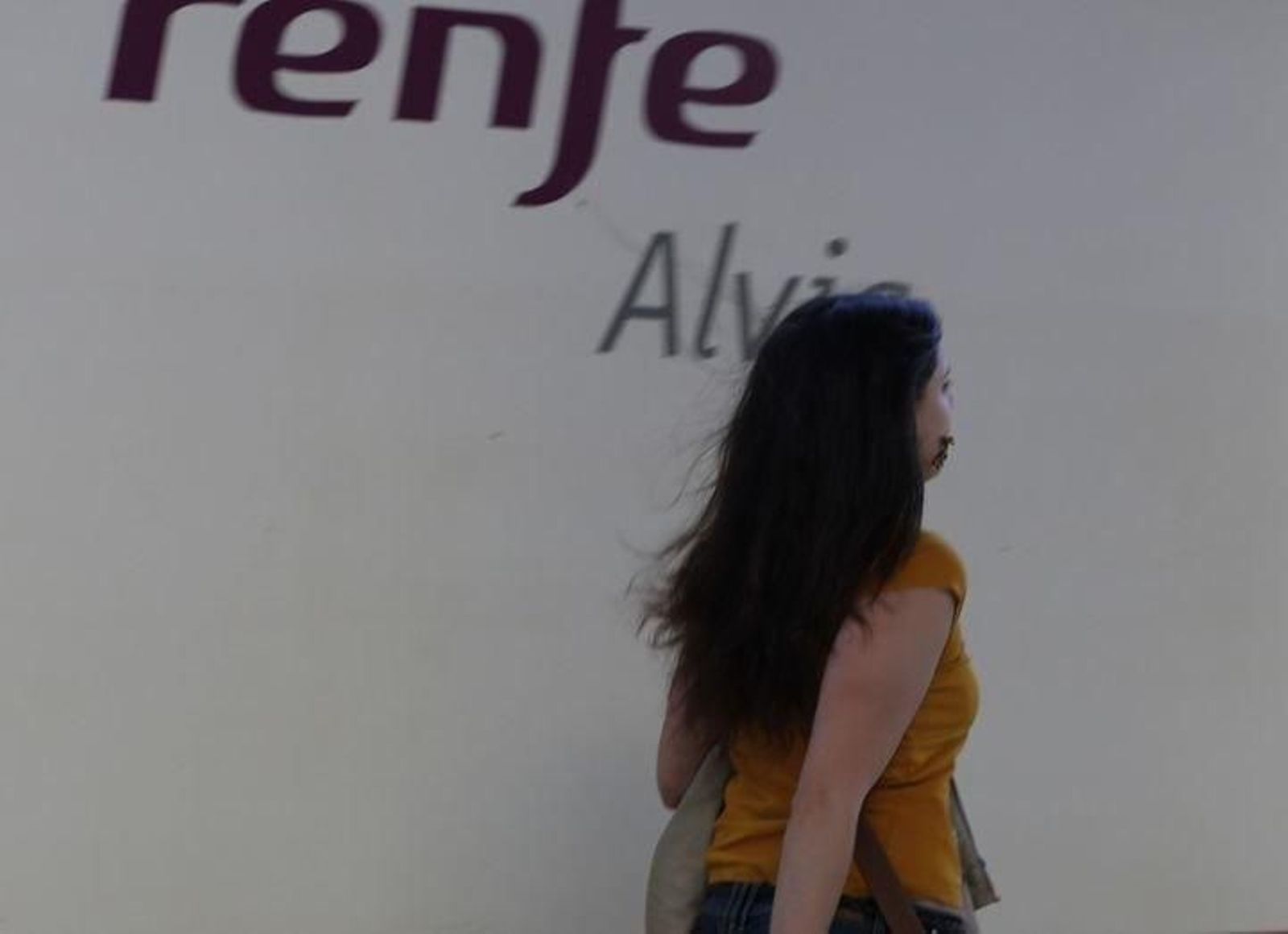 Una pasajera de uno de los trenes de larga distancia.