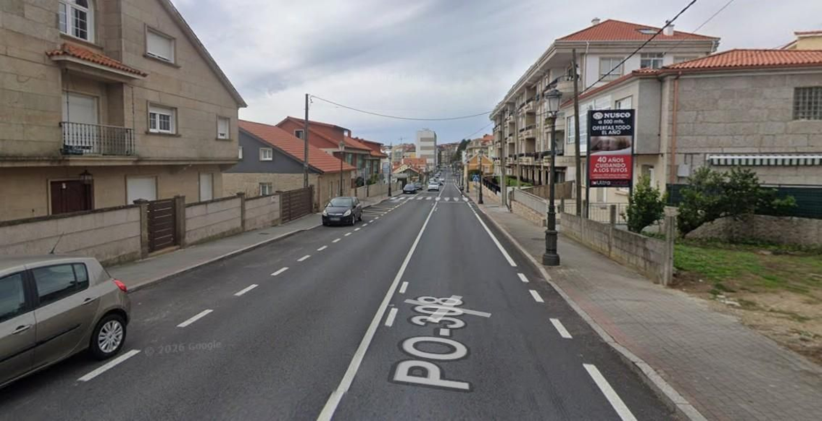 Avenida de León en Sanxenxo.