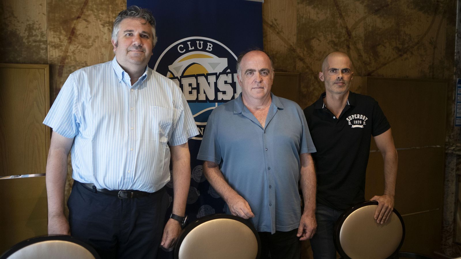 De izquierda a derecha: Francisco Gómez, Eduardo Villar y Gonzalo Iglesias. Foto: Xesús Fariñas