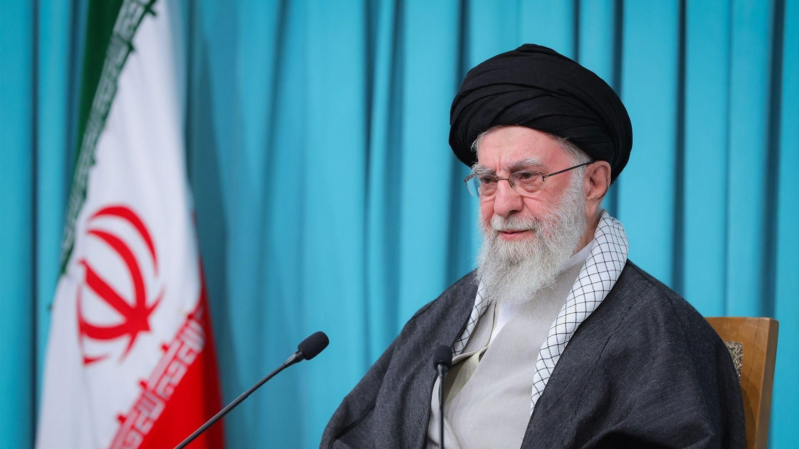 El líder supremo de Irán, el ayatolá Alí Jamenei, durante un discurso televisado.