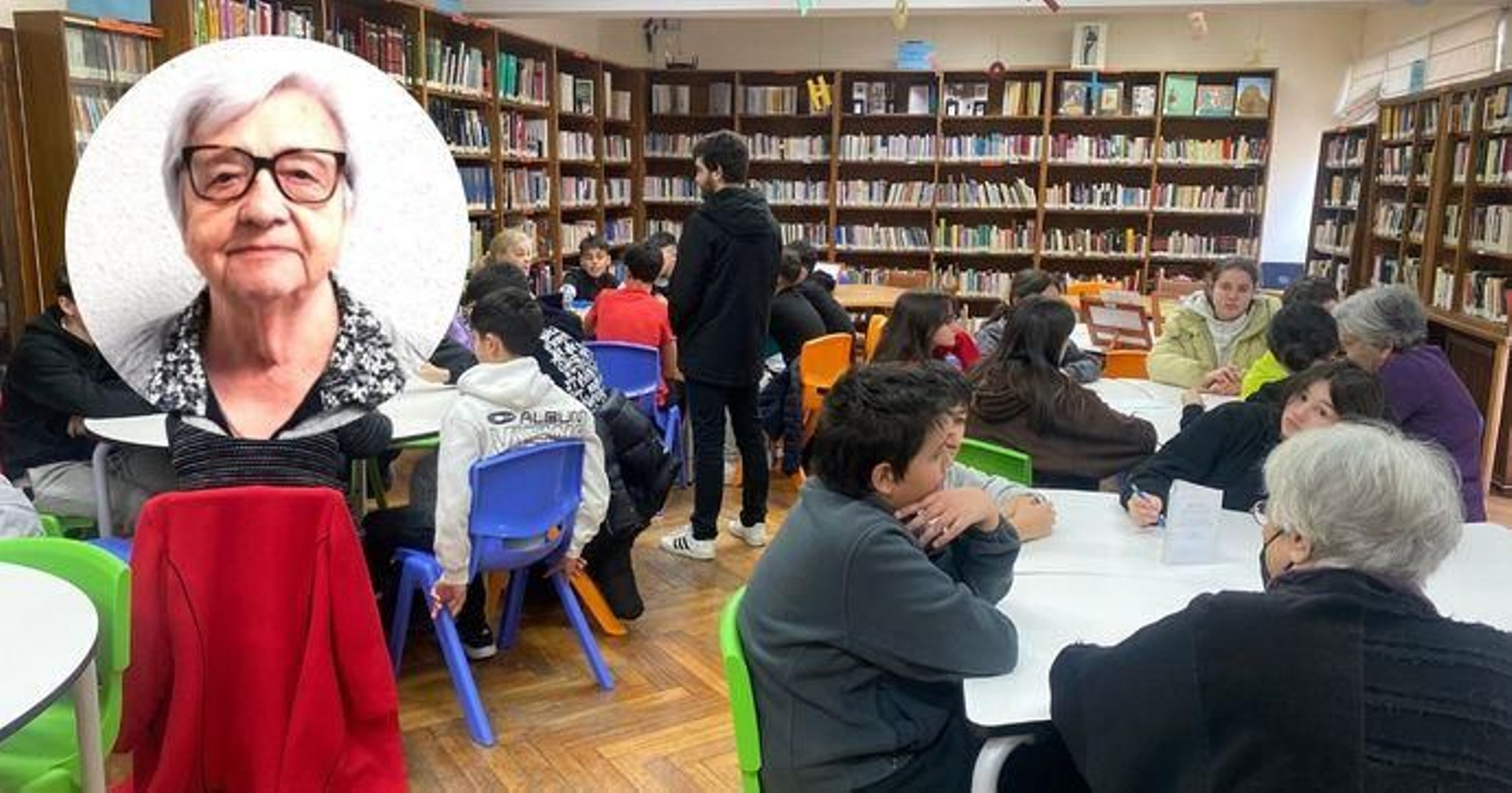 Carmen Rey durante los encuentros de Fálame da Emigración