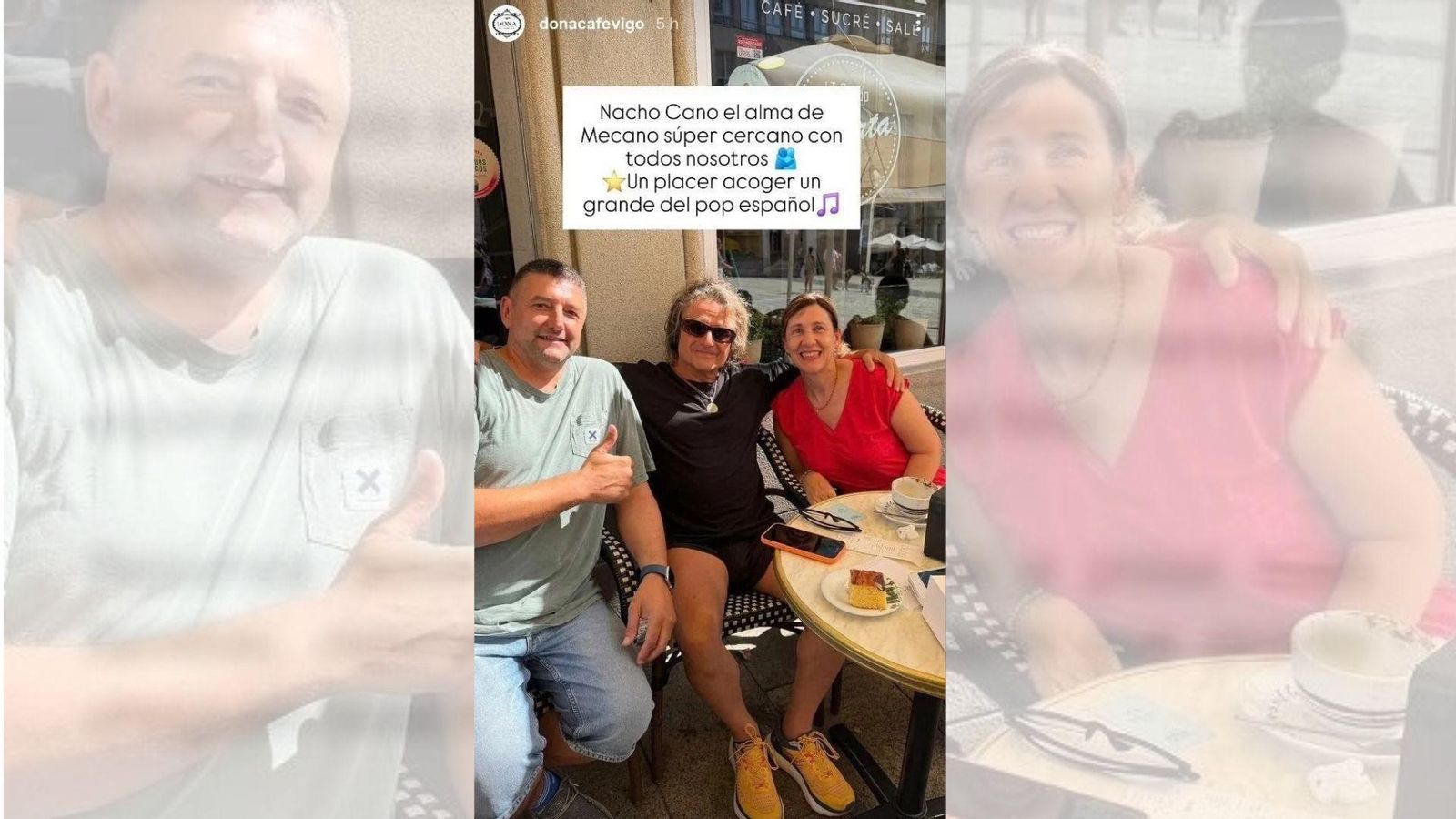 Nacho Cano en una cafetería en Porta do Sol, en Vigo.