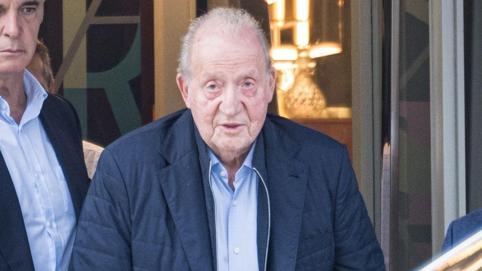 El Rey emérito Juan Carlos I durante una de sus visitas a Sanxenxo