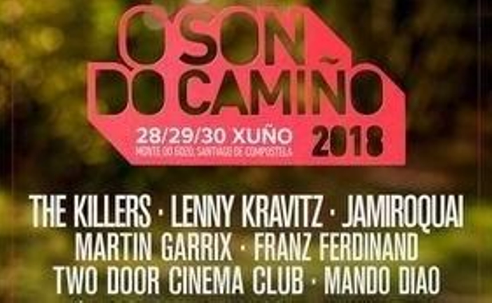 Cártel do festival compostelano O Son do Camiño.