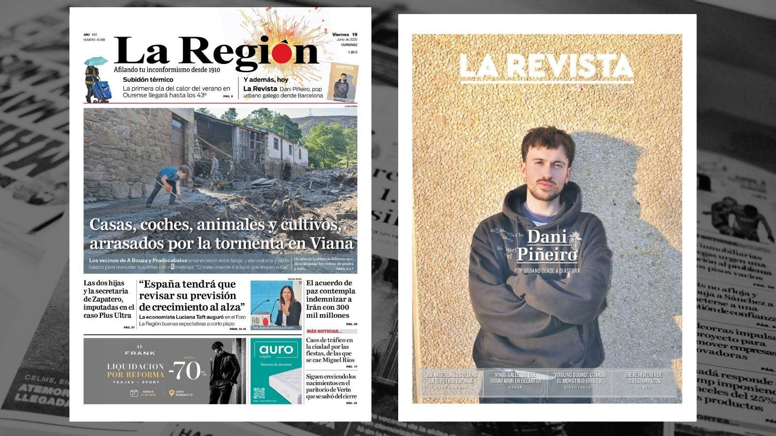 La portada de La Región de este viernes, 19 de junio.