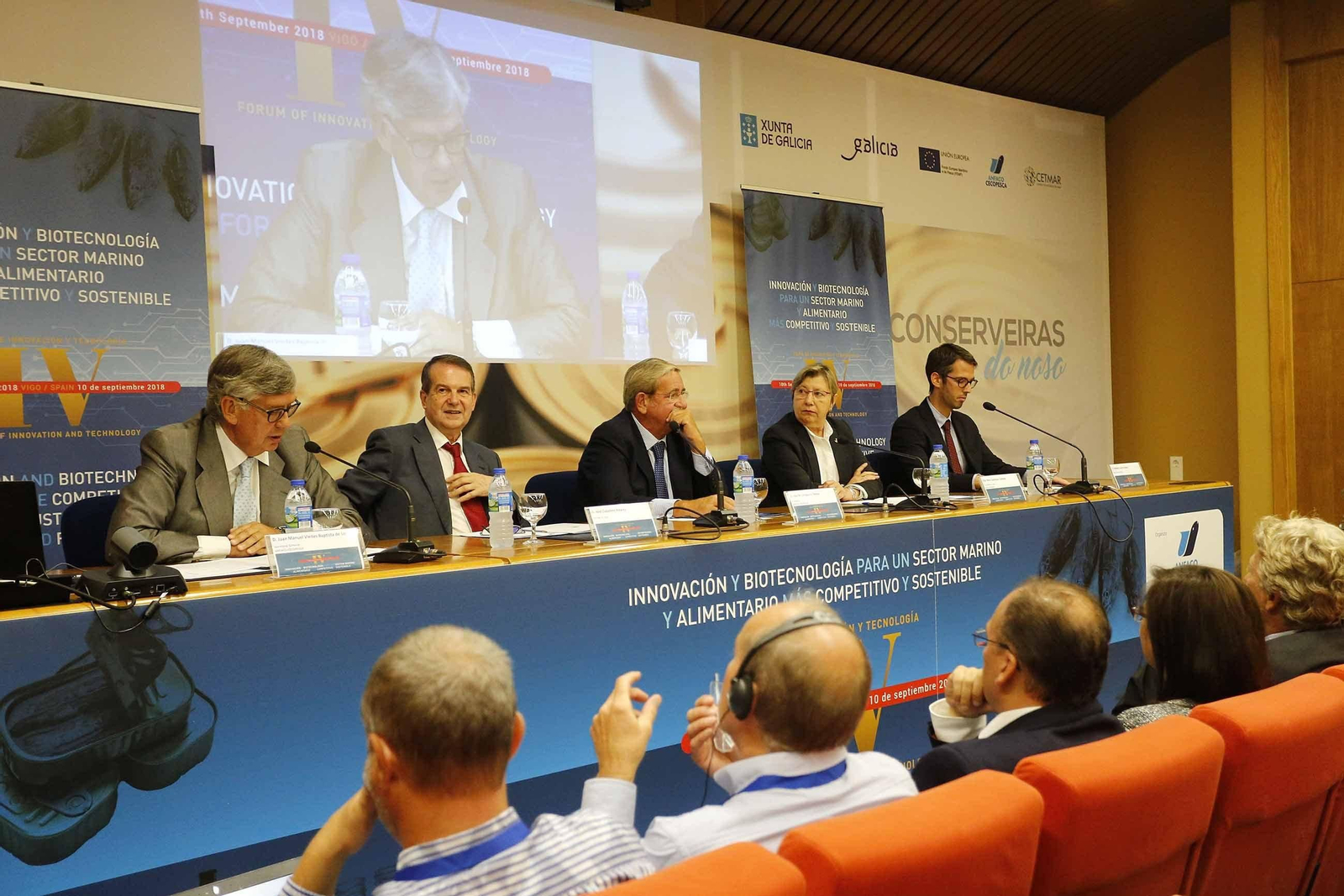 Juan Vieites, Abel Caballero, Juan Manuel Cerqueira, Rosa Quintana y Roberto Carlos Alonso.