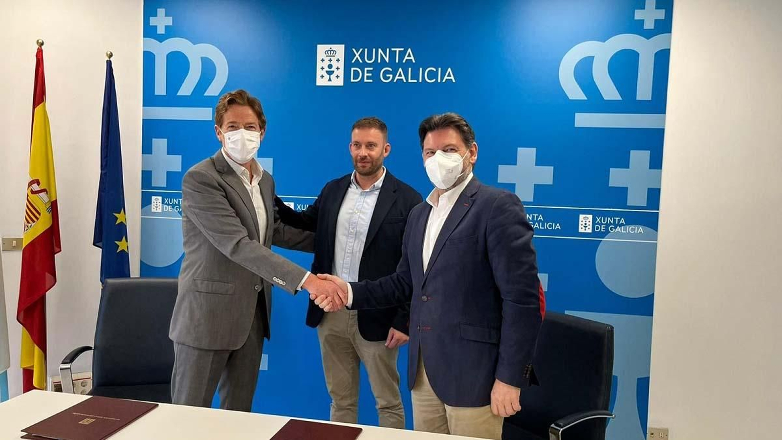 Imagen de la firma, en A Coruña