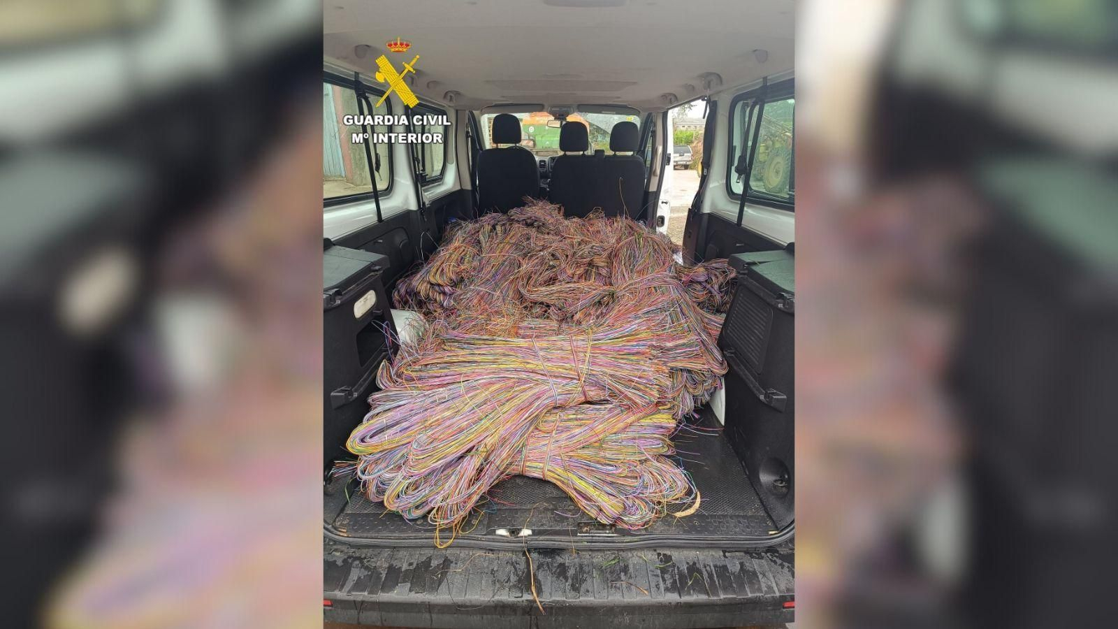 Cable de cobre incautado en la operación Boicupru