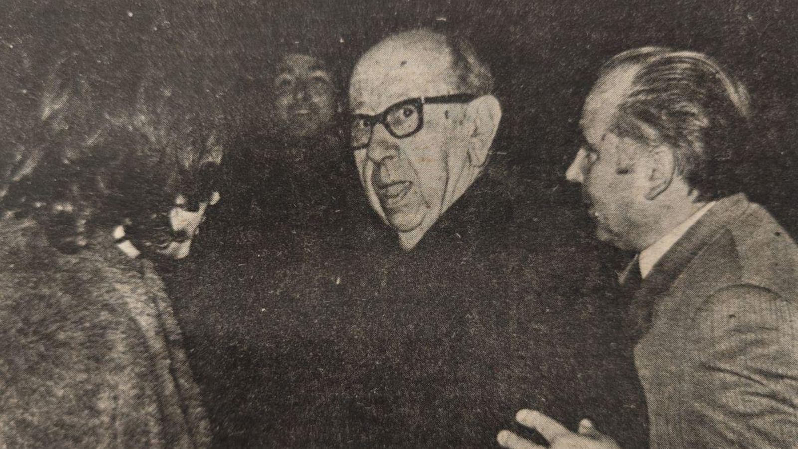 José María Gil Robles a su llegada a Orense.
