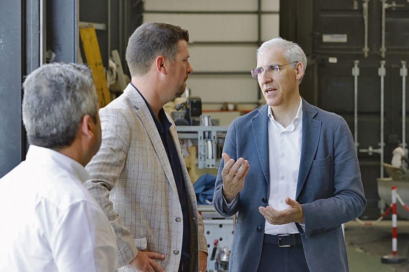 El vicepresidente Francisco Conde, ayer en Invenergy Services.