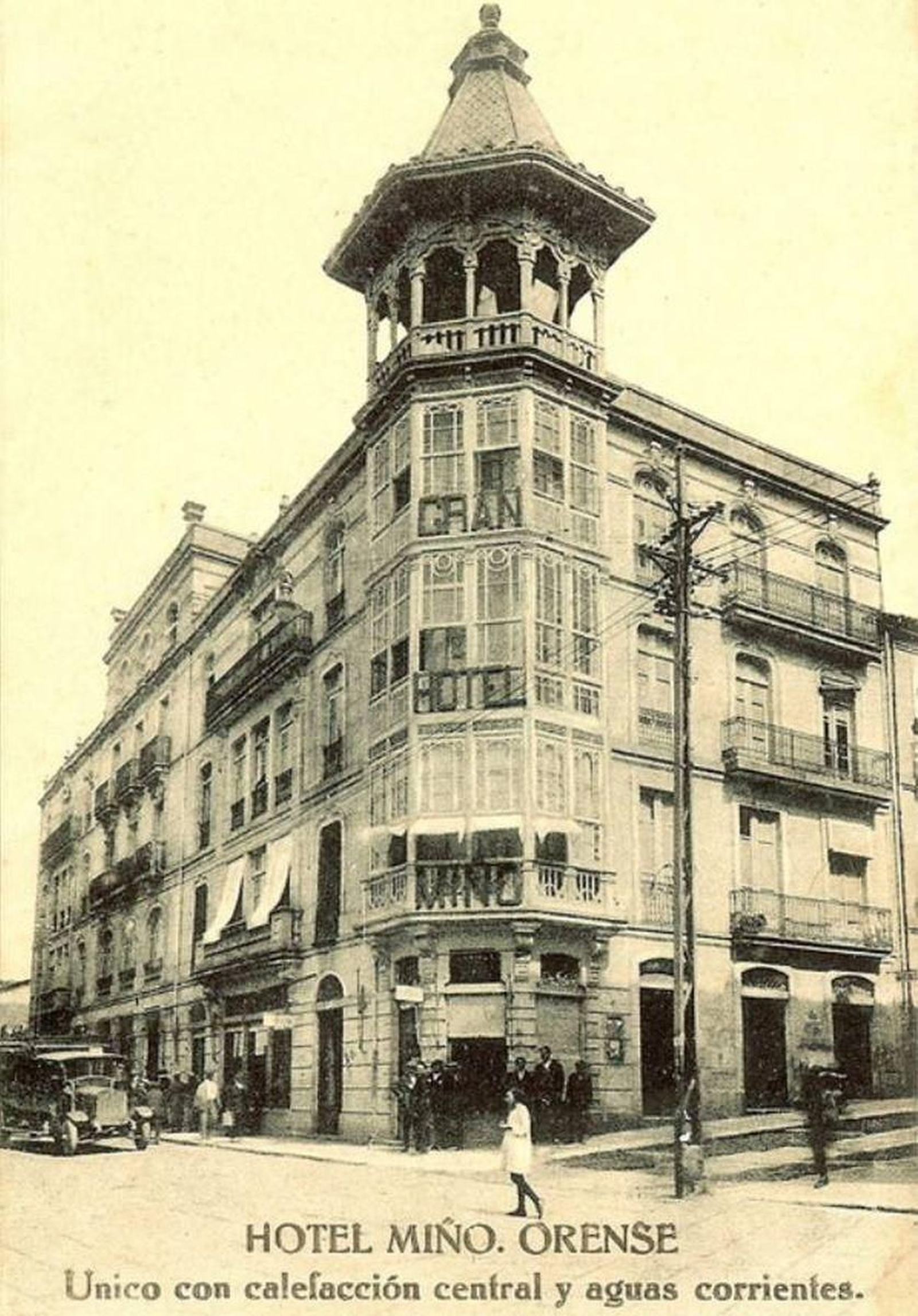 Publicidad del Hotel Miño en sus primeros tiempos.