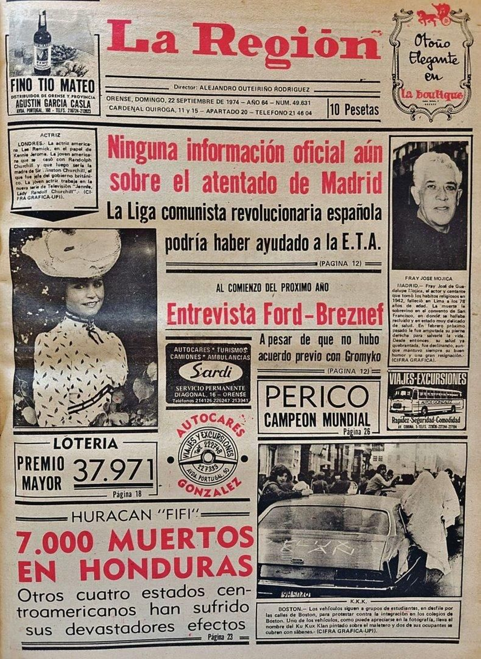La portada de 1974