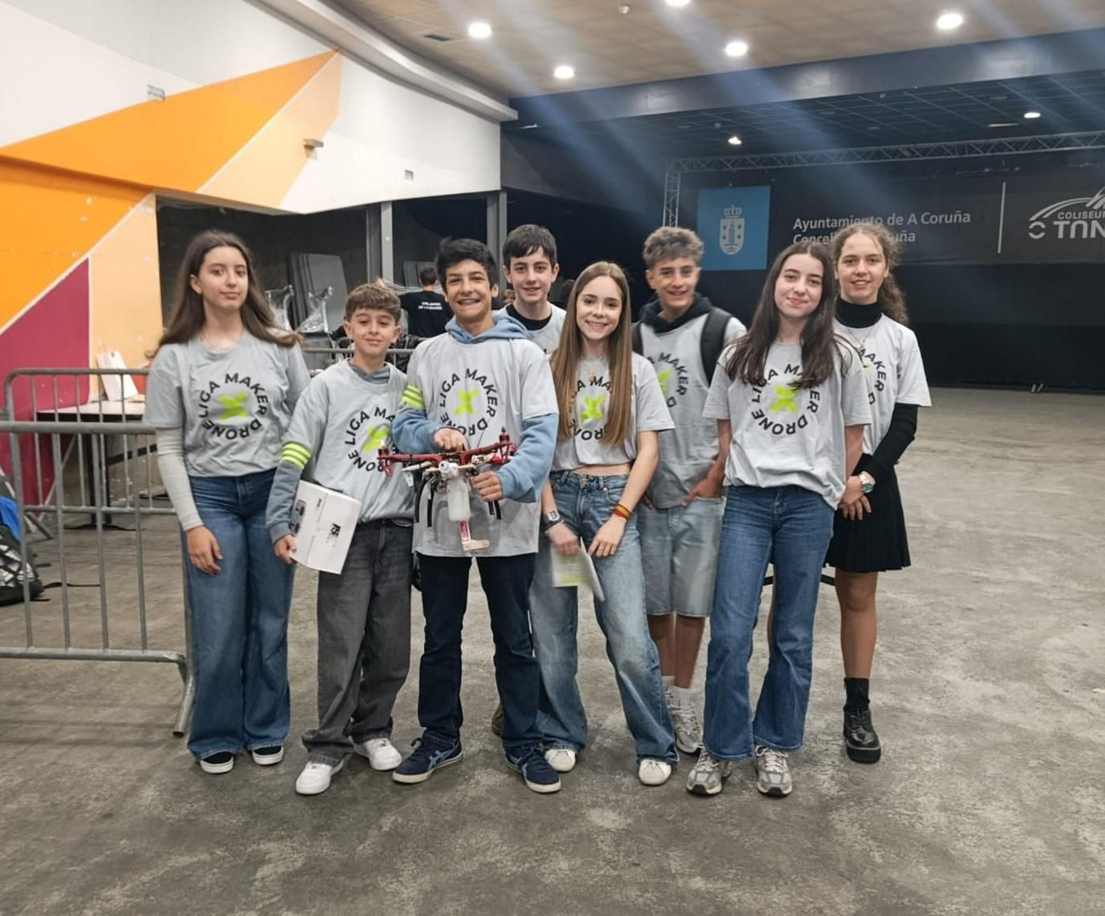 El equipo en la final