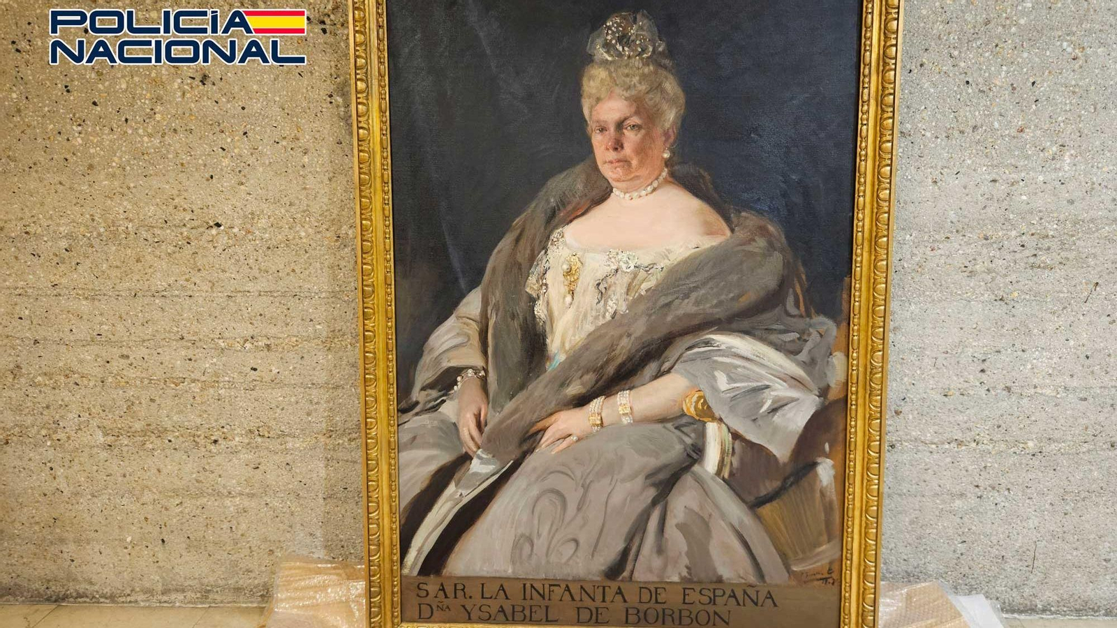 El cuadro recuperado es un retrato de Isabel de Borbón y Borbón 'La Chata' que pintó Sorolla en 1908.