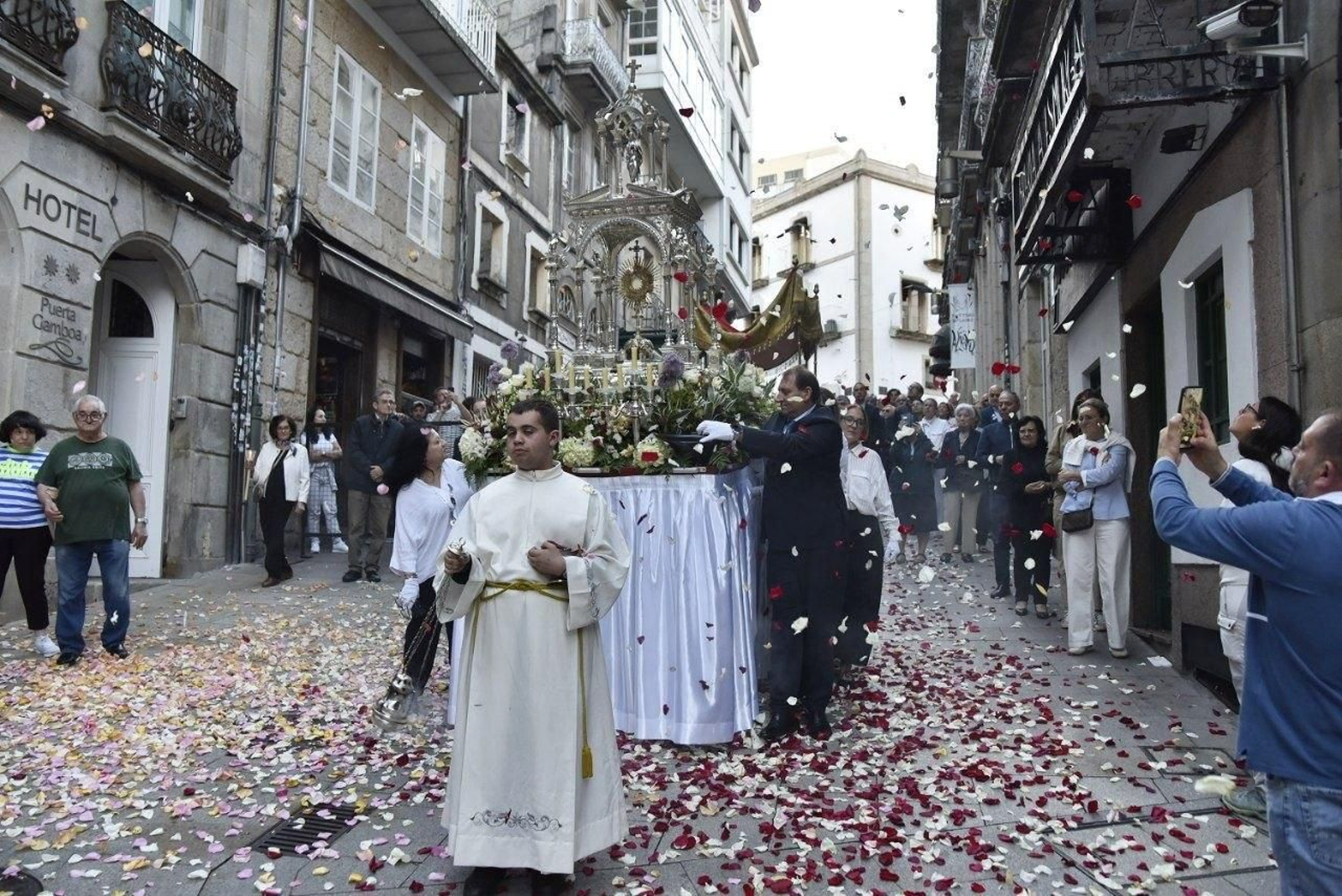 Imagen de la procesión del Corpus en Vigo.