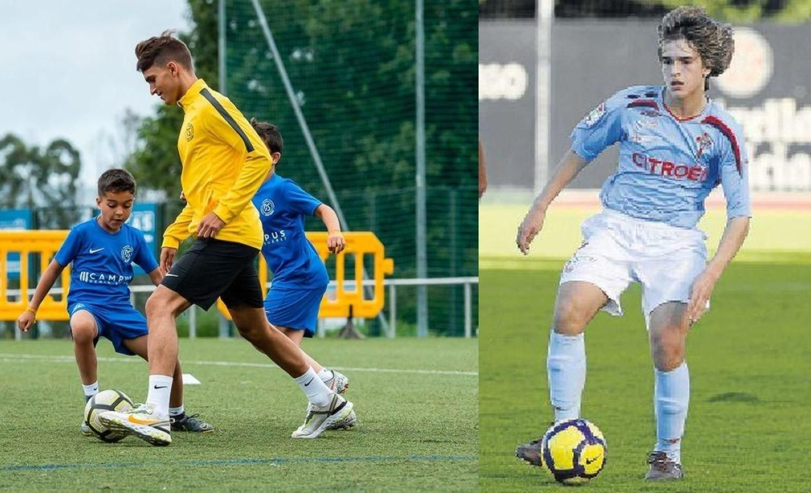 Denis Suárez, que esta semana estuvo en Salceda en un acto en la escuela de fútbol, jugó hasta los 16 años en el Celta