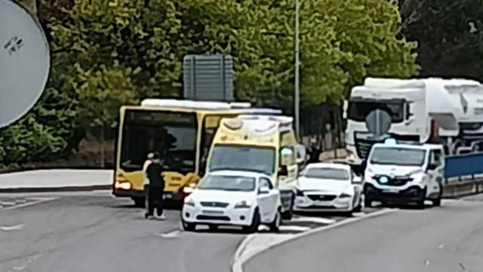 Imagen del accidcente en Ourense