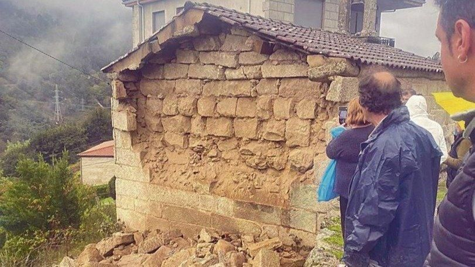La capilla el día del derrumbe.