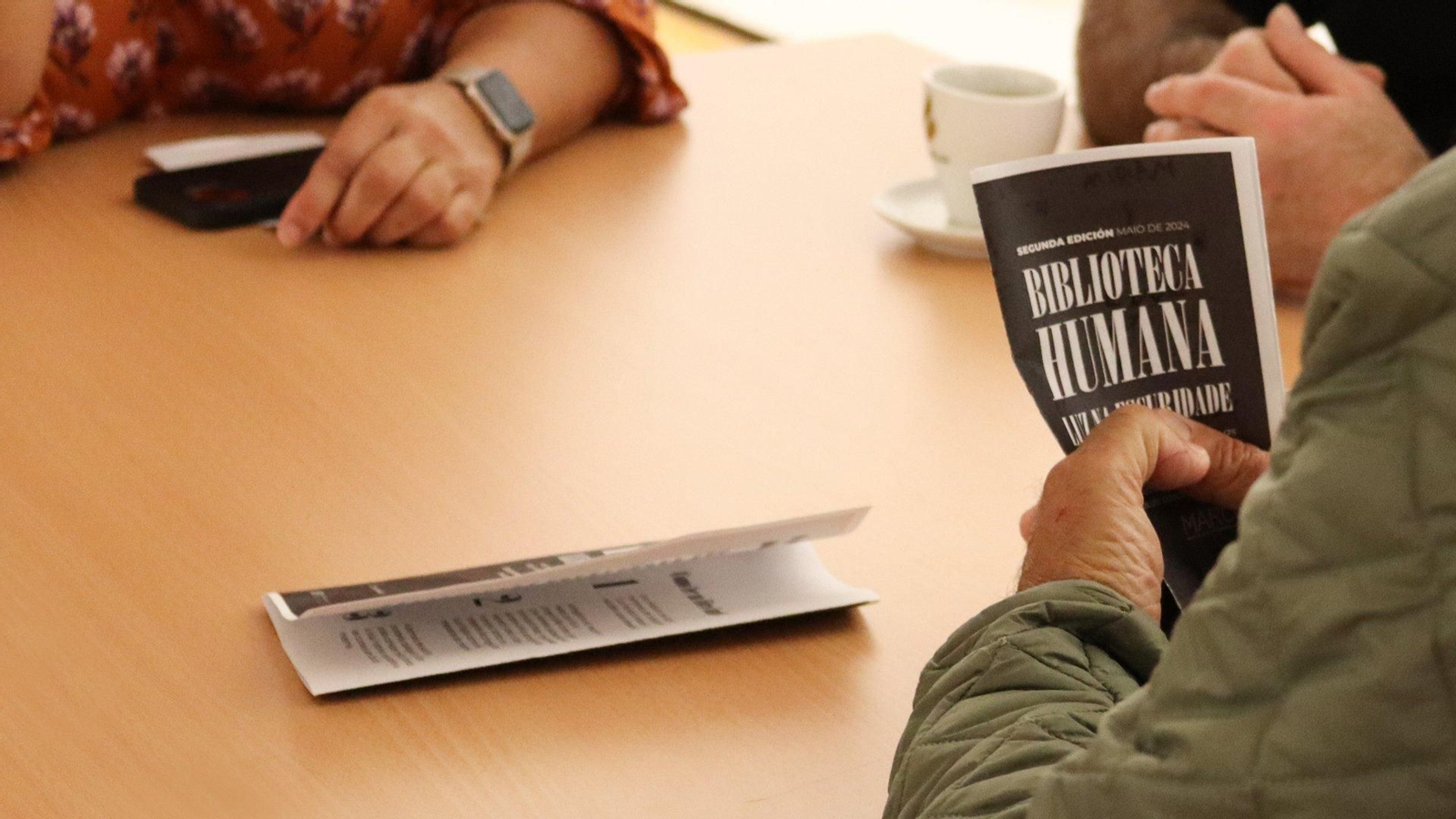 Una de las jornadas de la biblioteca humana en el Marco. // María Seoane