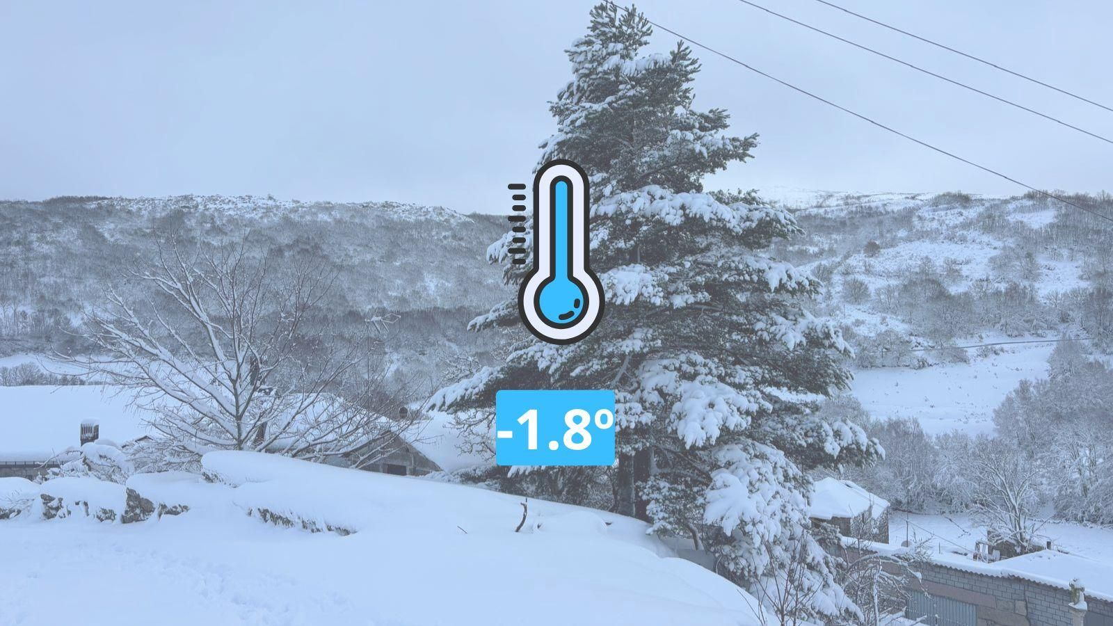 Cabeza de Manzaneda marca la temperatura mínima de Galicia junto con otros dos municipios ourensanos.