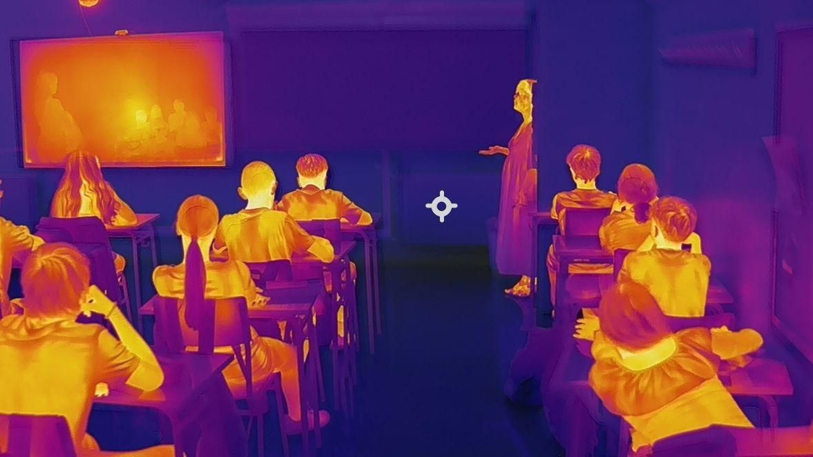 Imagen térmica de una clase en Ourense