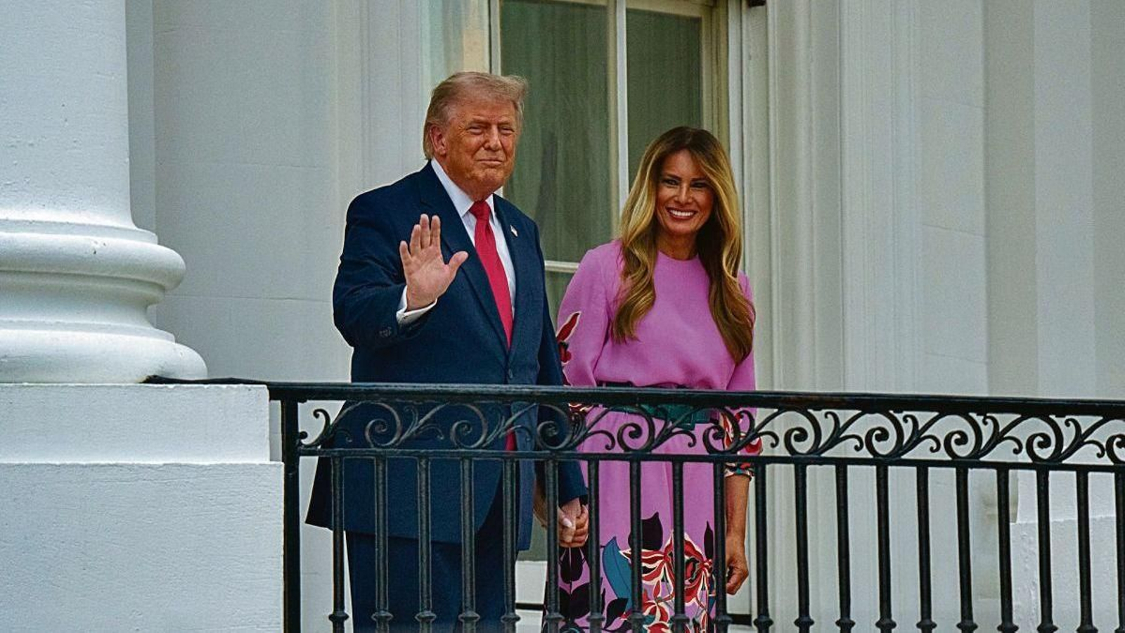 Donald Trump y Melania Trump, el martes en la Casa Blanca.