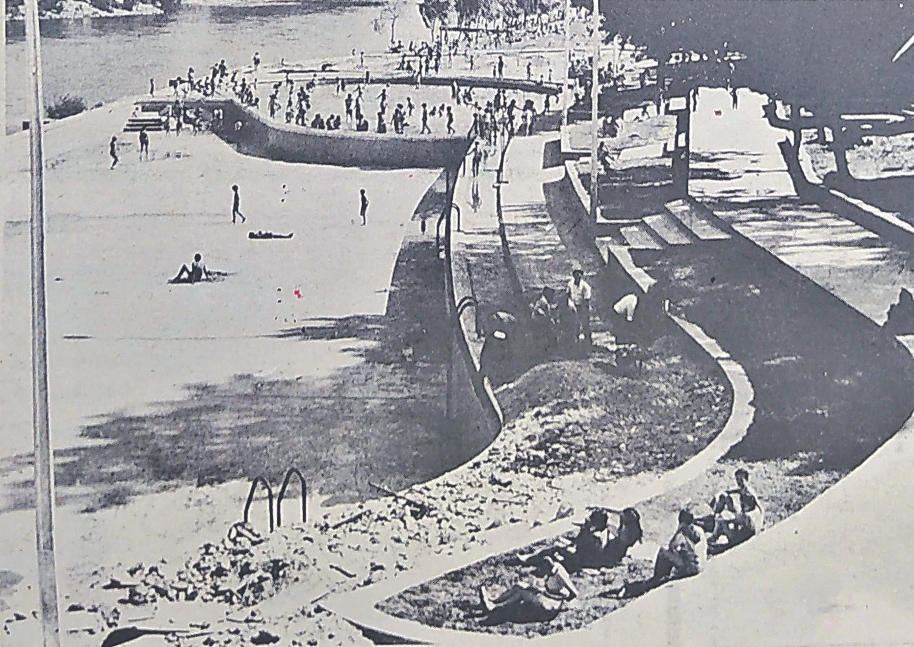 Aspecto que presentaban las piscinas en junio de 1972.