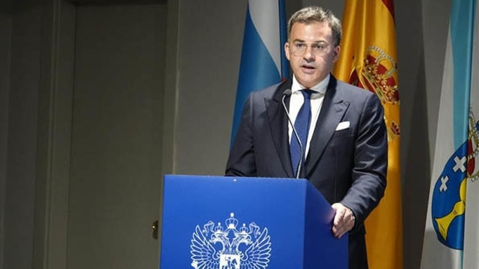 El vigués Pedro Mouriño, durante su toma de posesión como cónsul de Rusia en Galicia.