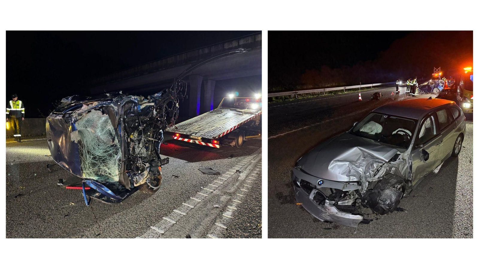 Imagen del accidente registrado en Beade, Vigo.