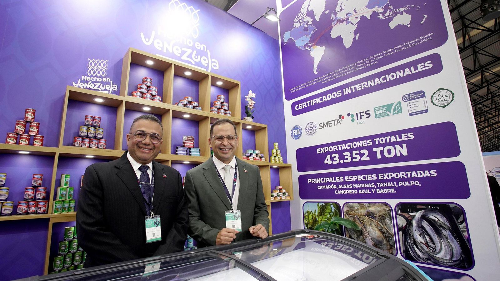 José Gregorio Briceño y Jorge José Taján, representantes del Ministerio de Pesca de Venezuela.