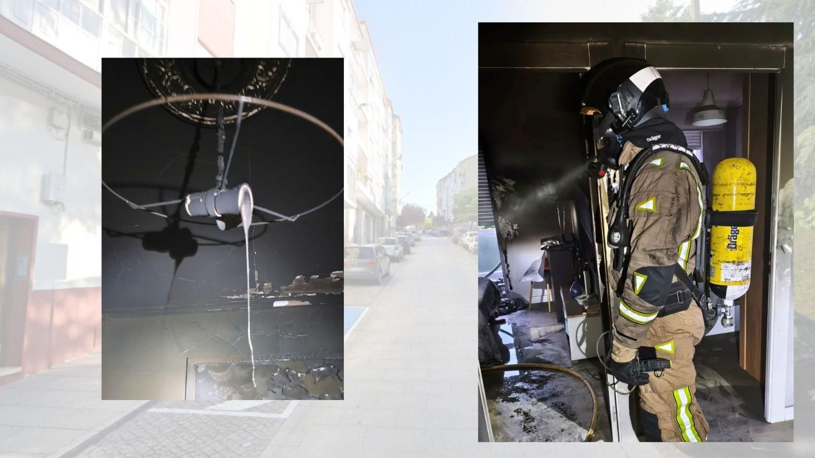 El estado en que quedó la vivienda tras el incendio, en la calle Serra Martiñá