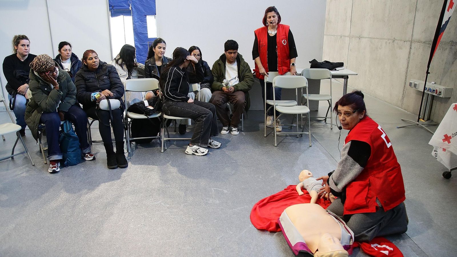 Taller sanitario, en Previsel.