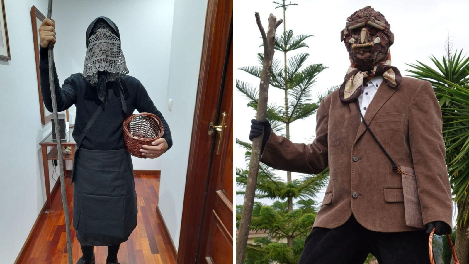 Caras tapadas, vestidos de negro ou marrón con camisas de liño é o Maruxo dos anos 40 e 50.